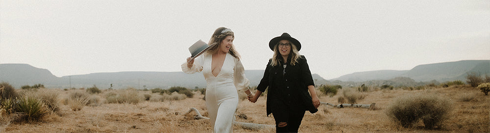 Ashley and Nicole hand in hand on their way to Sofia Kaman Fine Jewels Joshua Tree Outpost :)
