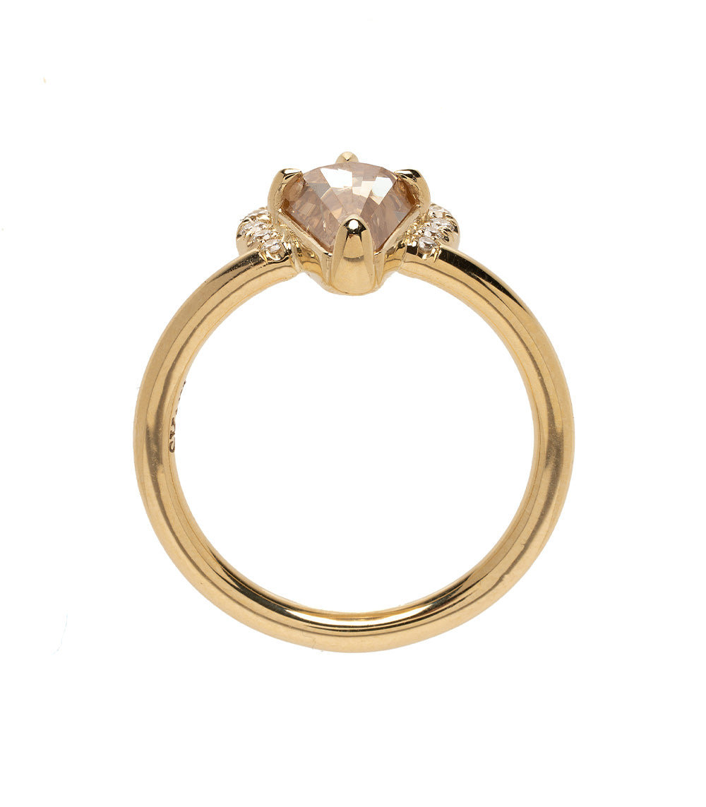 Aura Crescent SK-R120-CD-KS-1.89 gold engagement ring with oval solitaire center stone