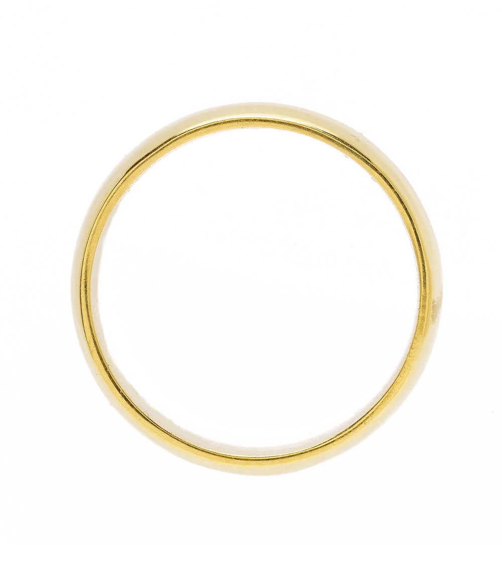 The Essential Band 11MM by EGB-R7, 14K yellow gold matte band ring with smooth rounded profile