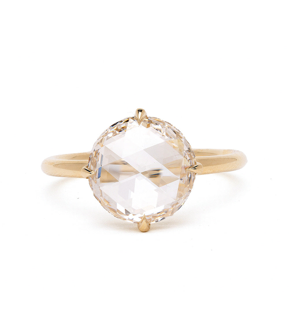 Billie by SK-R94-LGD-RRC-2.68 understated gold engagement ring with round prong-set center stone