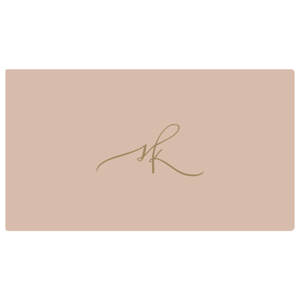 E-Gift Card by Sofia Kaman with beige card background and gold cursive signature