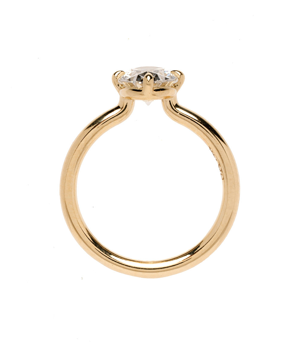 Billie Pinky Duo SK-R94-DUO gold ring duo with a clear oval-cut stone and polished band.