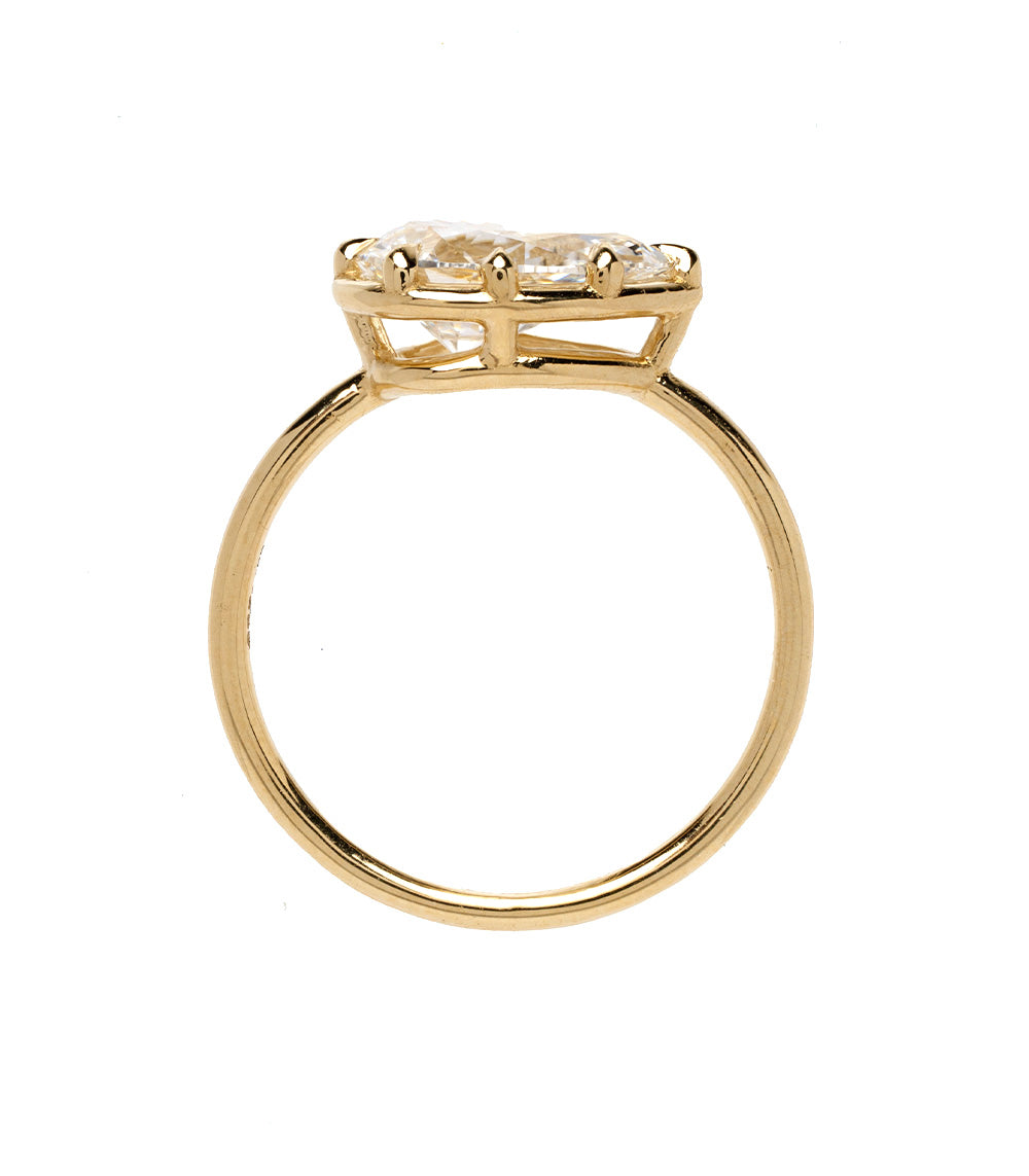 Gigi Pinky Duo SK-R117-DUO gold engagement ring with clear stones, sleek understated stacking duo