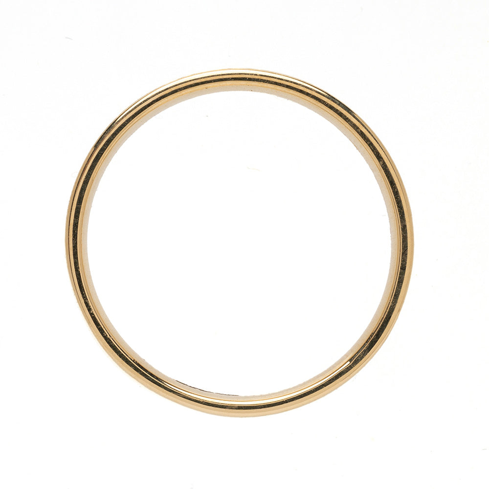 Smooth Classic Band 4MM SB-R10 gold ring band, 4mm matte and shiny two-tone finish on white background