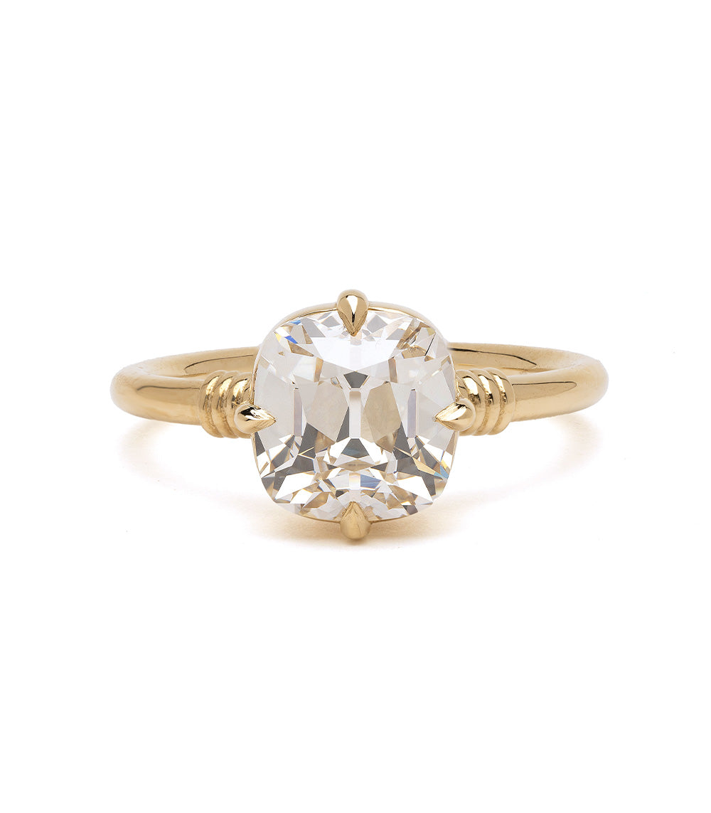 Teodora SK-R108-ND-OMC-2.73 gold unique engagement ring with understated round diamond center