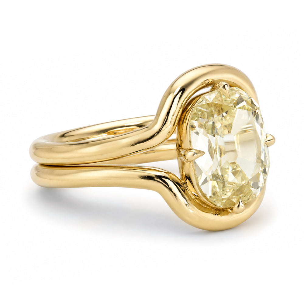 Antique Elongated Candlelight Diamond Engagement Ring Modern Design Sk R116 Nd Cd Ns Om Cu 2.25 Front