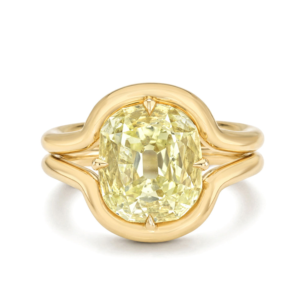 Antique Elongated Candlelight Diamond Engagement Ring Modern Design Sk R116 Nd Cd Ns Om Cu 2.25 Front