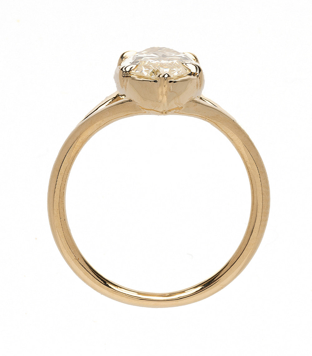 Marlow SK-R109-ND-MB-CD-2.58 unique engagement ring in gold with round solitaire diamond setting
