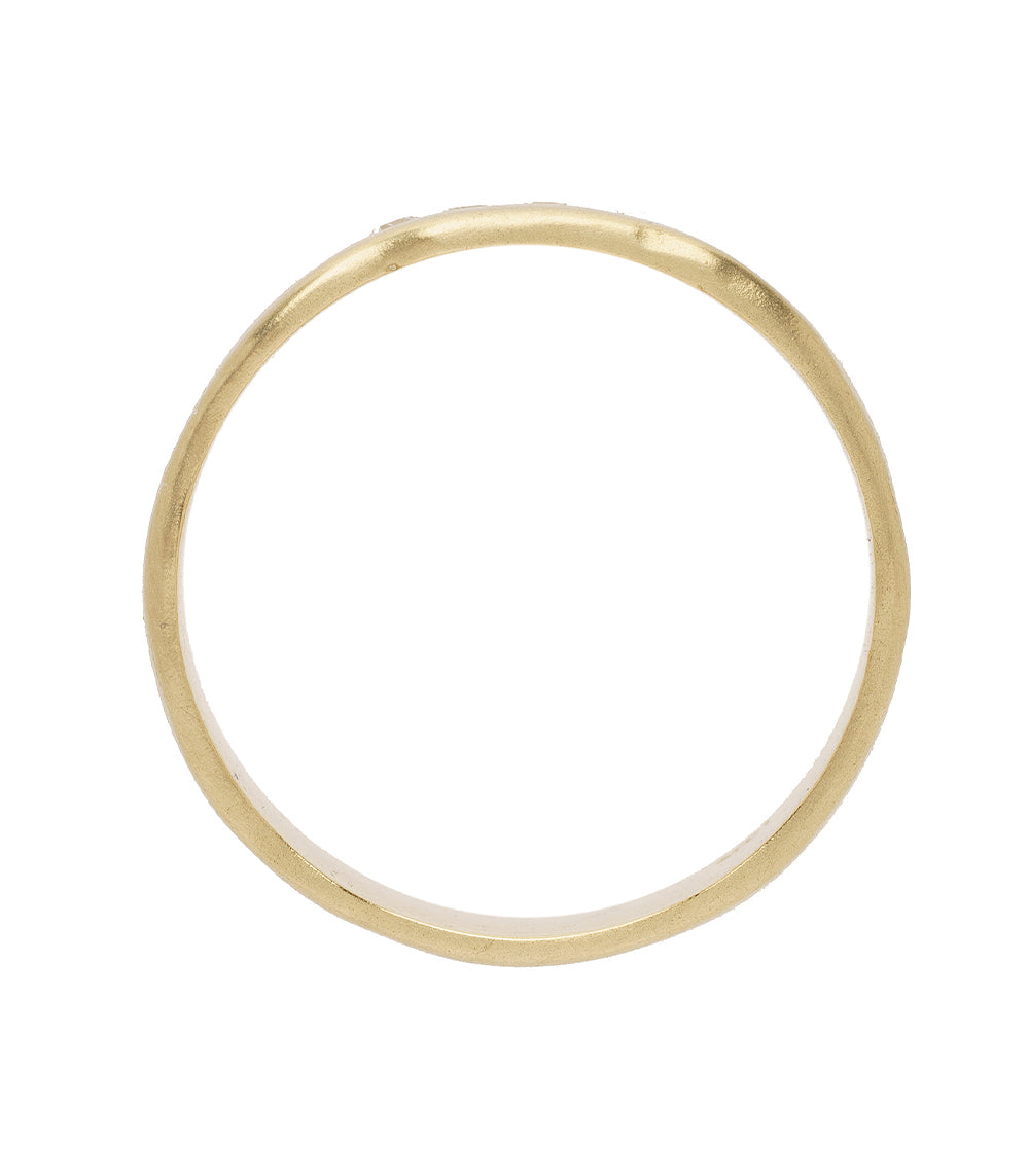 Between You and Me P-R3-TM ring band in gold tone with shiny matte finish, simple smooth profile.
