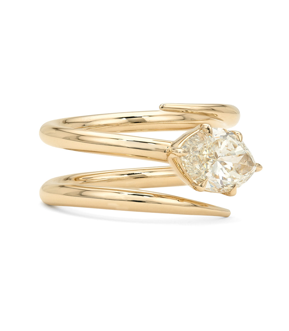 Boho Alternative East West Champagne Marquise Diamond Engagement Ring Er58 Sk R136 Nd Cd Ew Br Mq 2.01 B