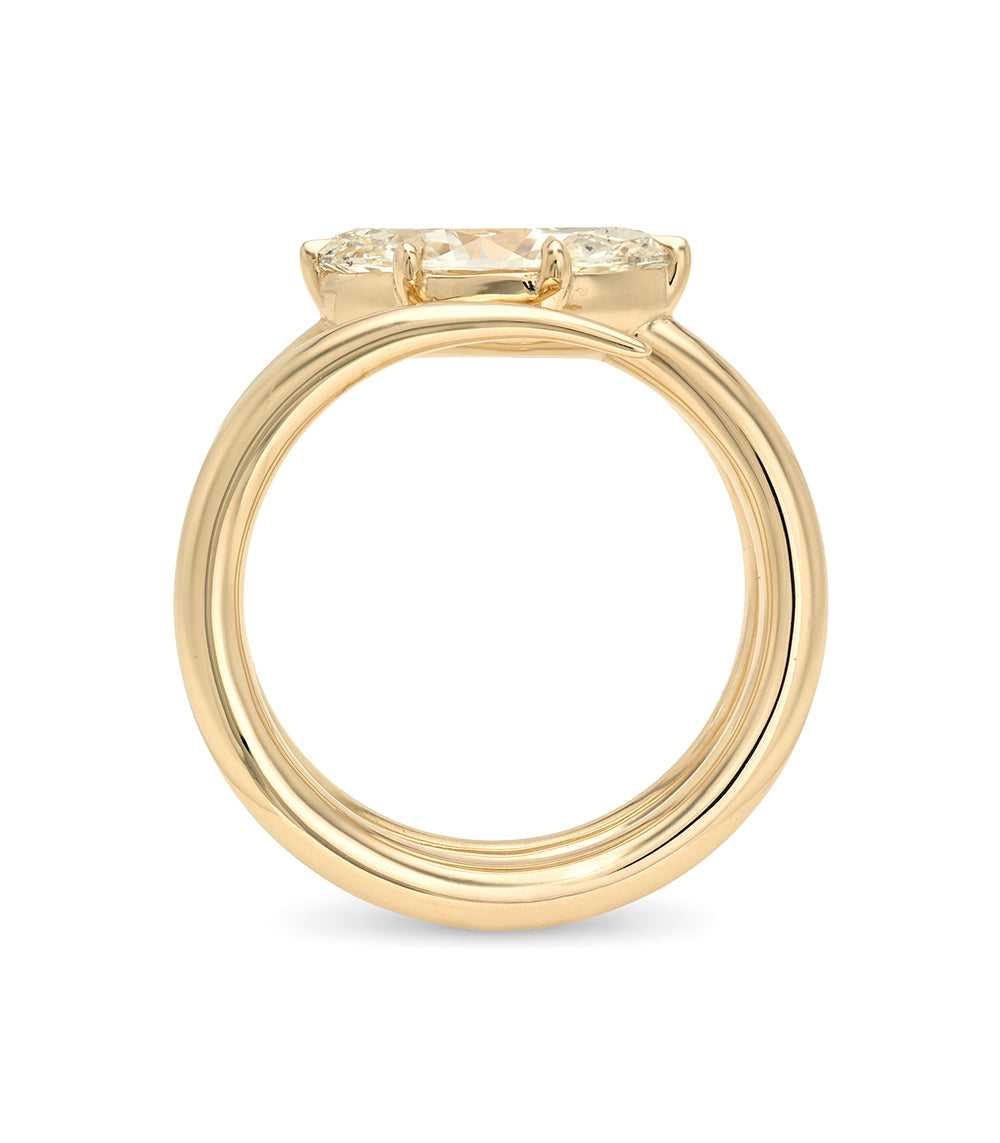 Boho Alternative East West Champagne Marquise Diamond Engagement Ring Er58 Sk R136 Nd Cd Ew Br Mq 2.01 C