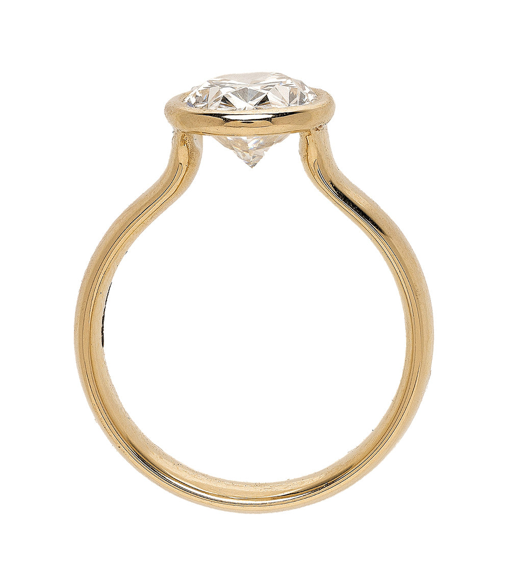Bardot - Full Bezel SK-R110-LDG-OC-WD-2.52 yellow gold diamond ring with full bezel setting