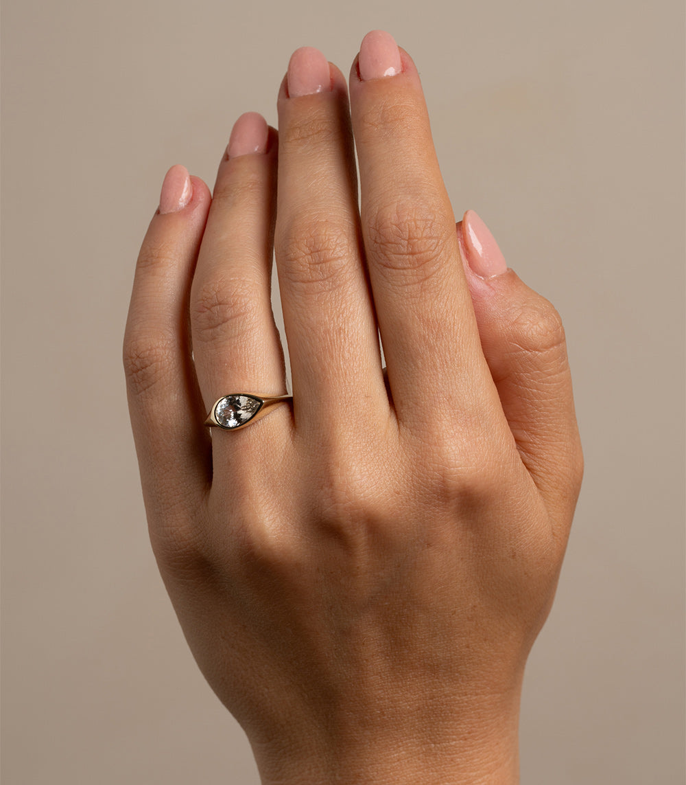 Tristan SK-R113-PC-WS-1.84 gold diamond ring with single round stone on slim band