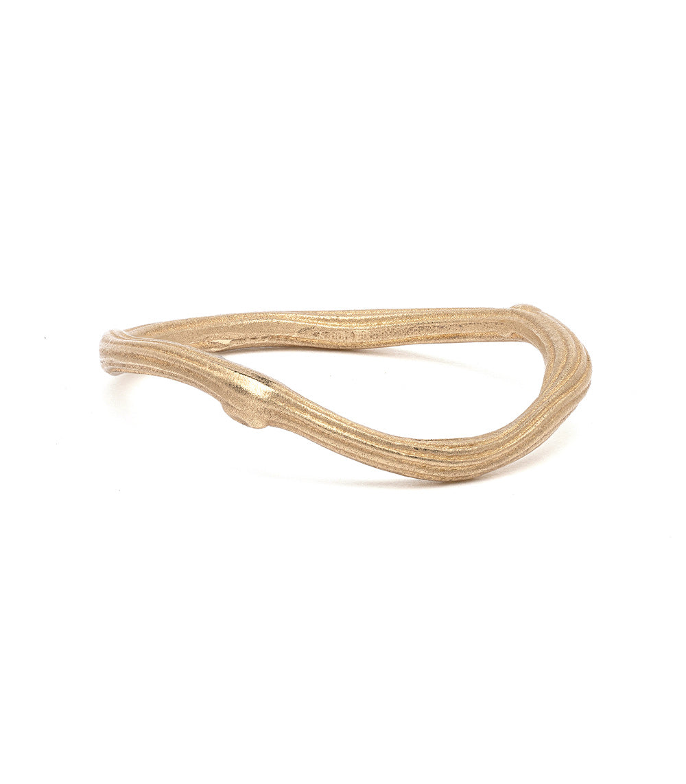 Twig Nesting Band ES-R37 14K yellow gold band with shiny twisted twig profile