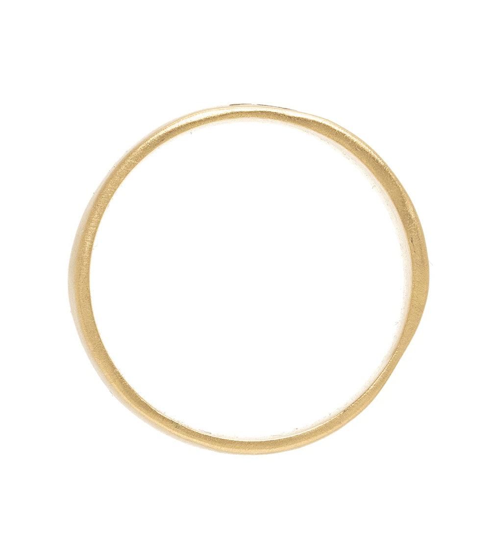 Torn Paper Band by P-R3-Engr 14K yellow gold shiny ring band with smooth circular profile