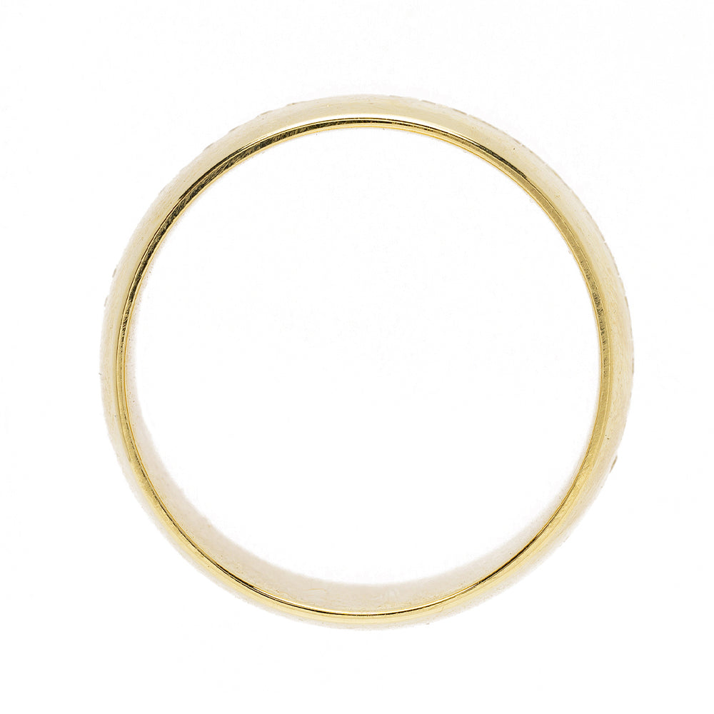 Walk the Line EGB-R10 band ring in 14K yellow gold with shiny polished finish