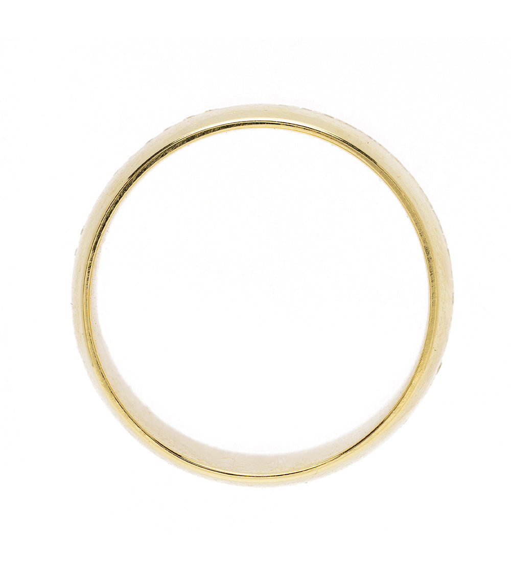 Walk the Line EGB-R10 band ring in 14K yellow gold with shiny polished finish