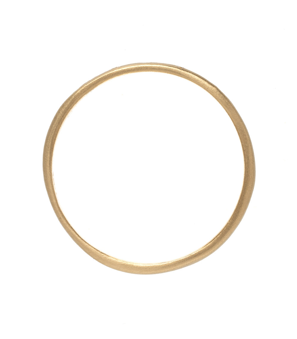 Torn Paper Band P-R1 band in 14K yellow gold with a torn-paper texture, matte finish