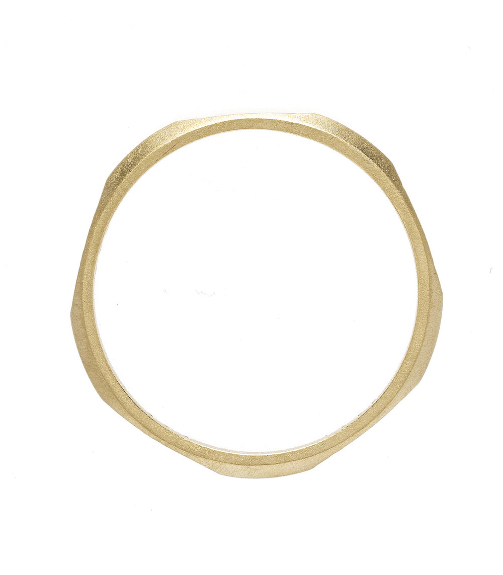 Evangeline SK-R92-B 14K yellow gold band ring in matte finish with understated style