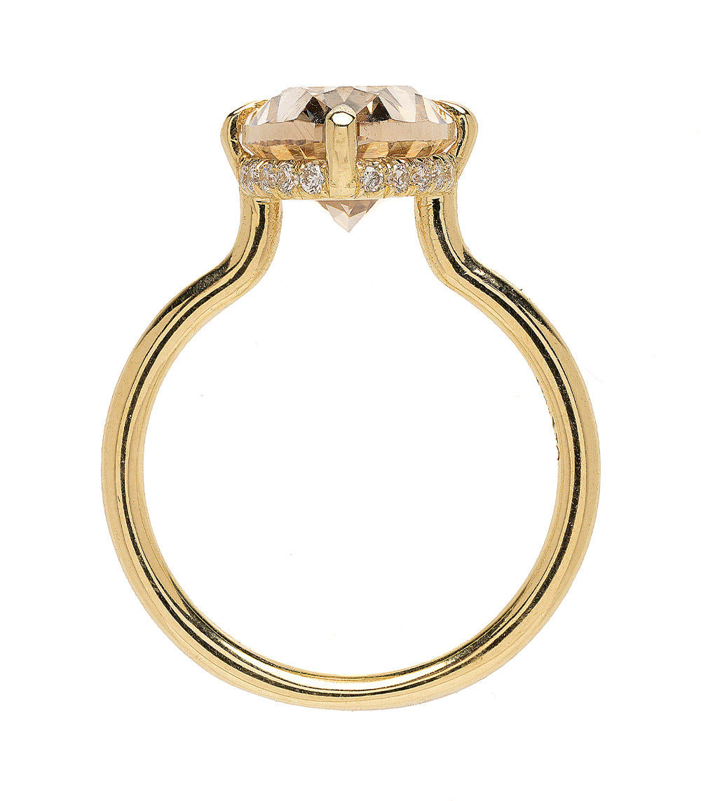 Billie SK-R94-ND-OC-NS-4.01 gold 3 stone engagement ring with faceted center stone and split shoulders