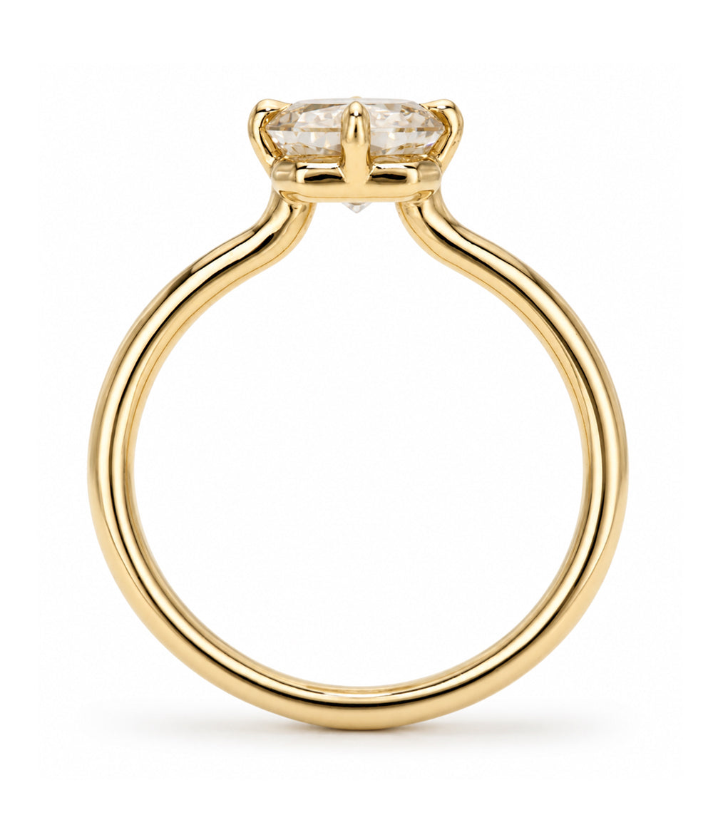 Champagne Diamond Elongated Brilliant Cushion With Compass Prongs 14k Yellow Gold Setting Sk R94 Nd Cd Ns Br Cu 2.14 V3