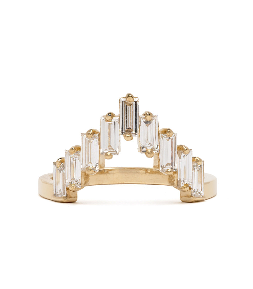 Diamond Priestess by NB-R3 diamond band in 14K yellow gold with baguette-style diamonds, shiny finish