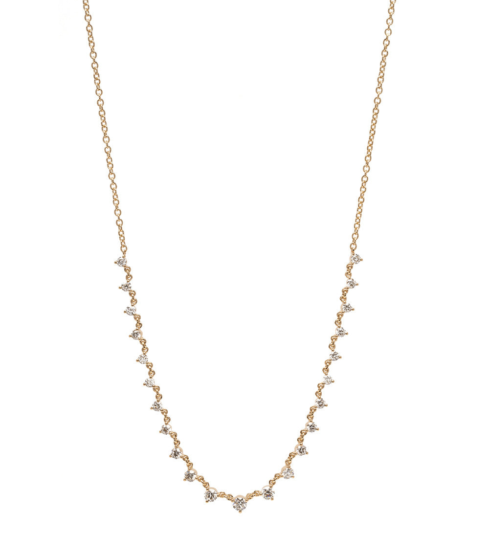 The Larchmont CC-DN9 gold necklace in warm gold with understated sparkle from small stones