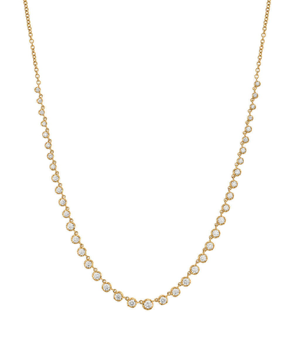 Diamond Wedding Necklace With 41 Prong Set Collet Setting Diamonds Brentwood Cc Dn18