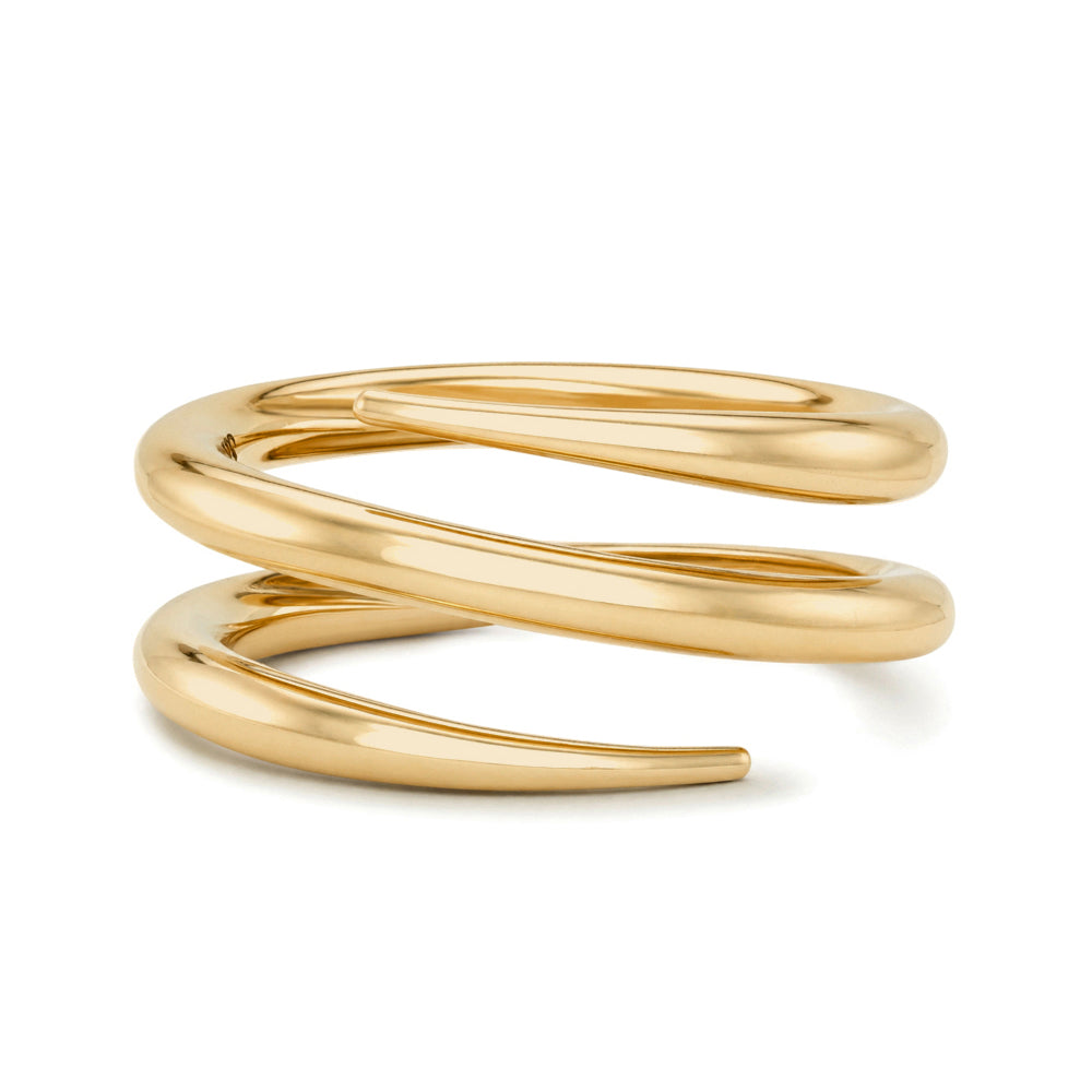Double Coil Yellow Gold Stacking Band For Unique Engagement Rings Orbit Double Coil 1
