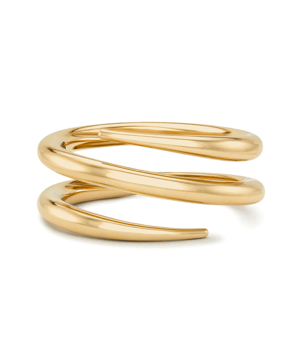 Double Coil Yellow Gold Stacking Band For Unique Engagement Rings Orbit Double Coil 1