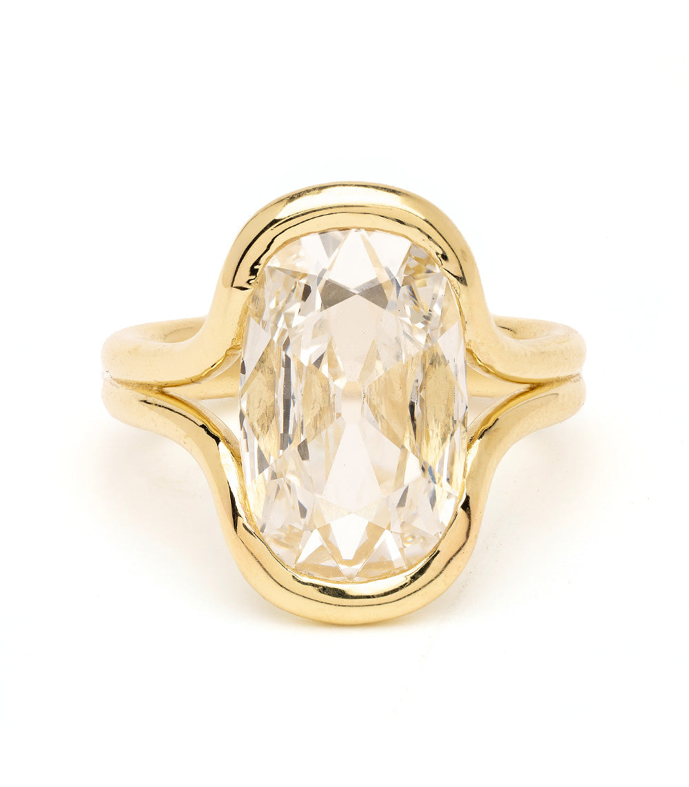 Onda SK-R114-LGD-FC-WD-4.03 gold engagement ring with lab grown diamond center stone