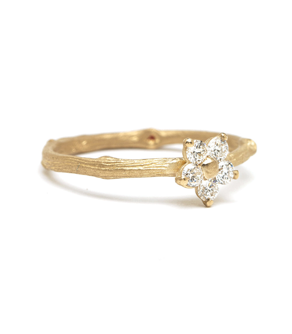 LF-R7-ys-v-sh-yg- by LF-R7-WD 14K yellow gold 3 stone engagement ring with three round diamonds