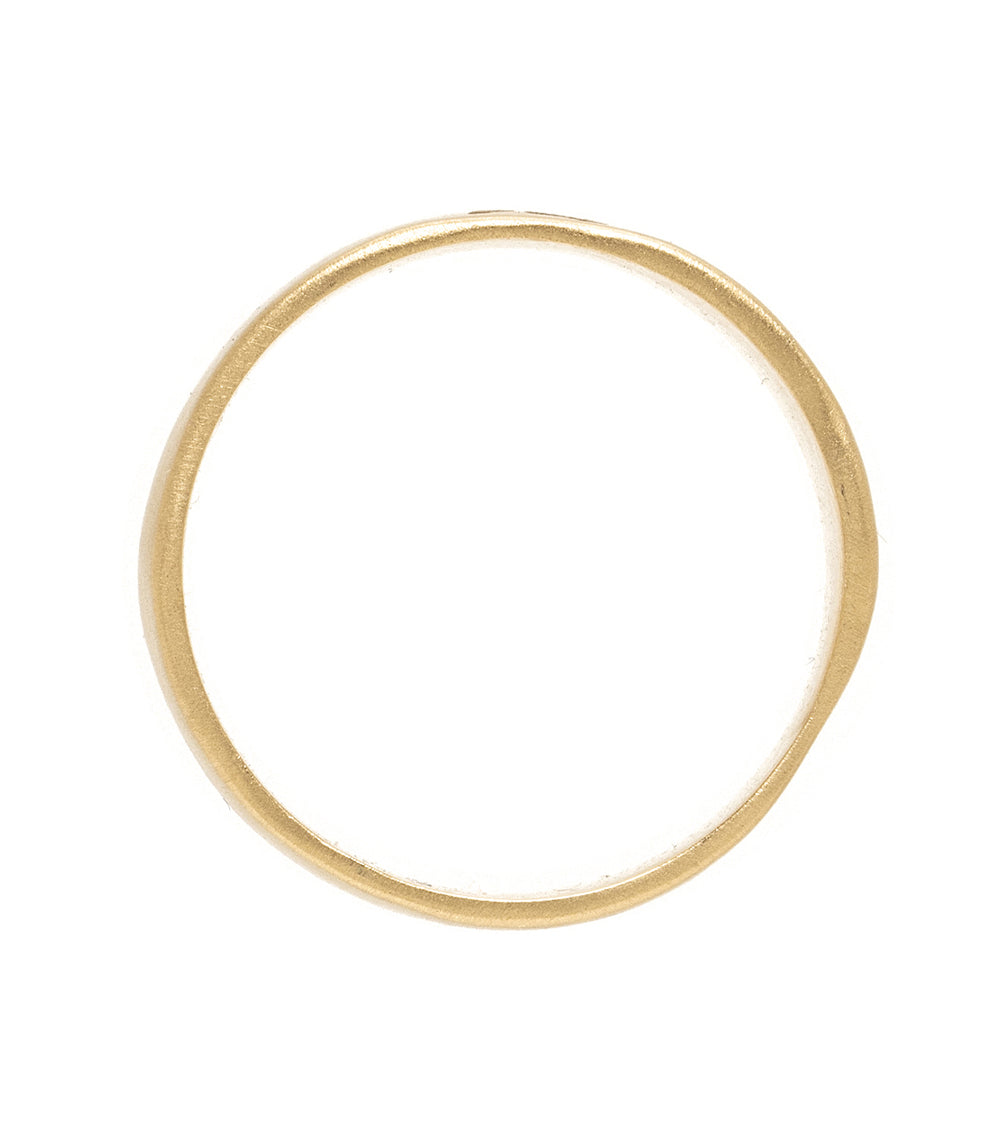Torn Paper Band P-R4 14K yellow gold shiny band with smooth rounded profile for rings
