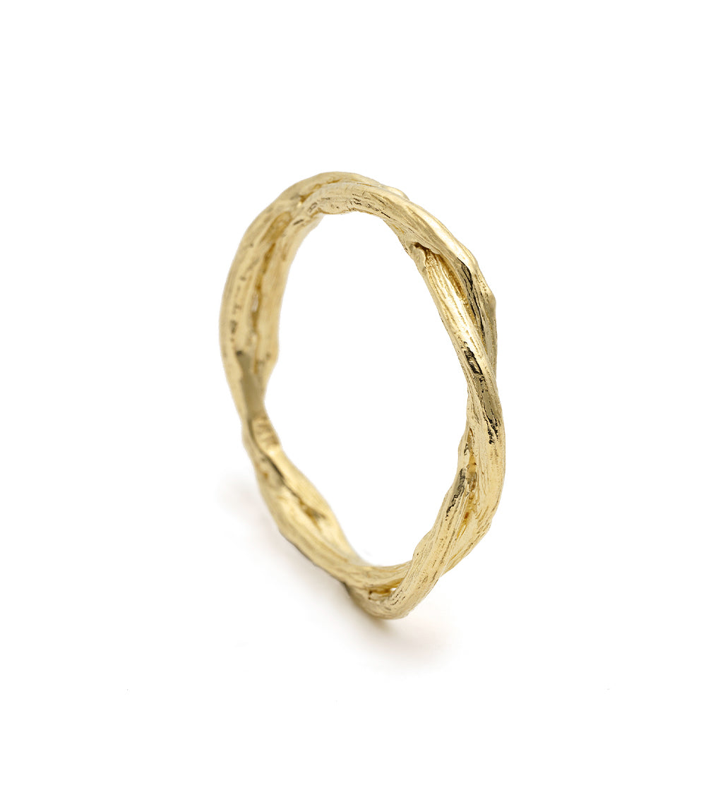 Twisted Branches ES-R31-LG bands gold ring with twisted branch design, shiny finish