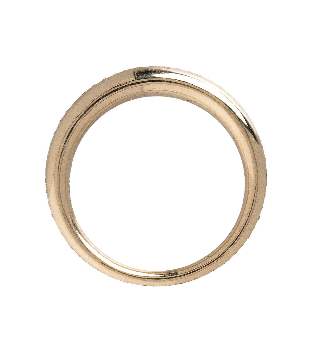 Mini Crescent A-R46-EB band 14K yellow gold with shiny finish mini crescent profile