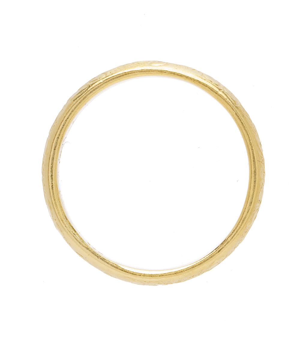 Engraved Flowers and Leaves SK-R4 14K yellow gold ring band with engraved flowers and leaves, shiny finish