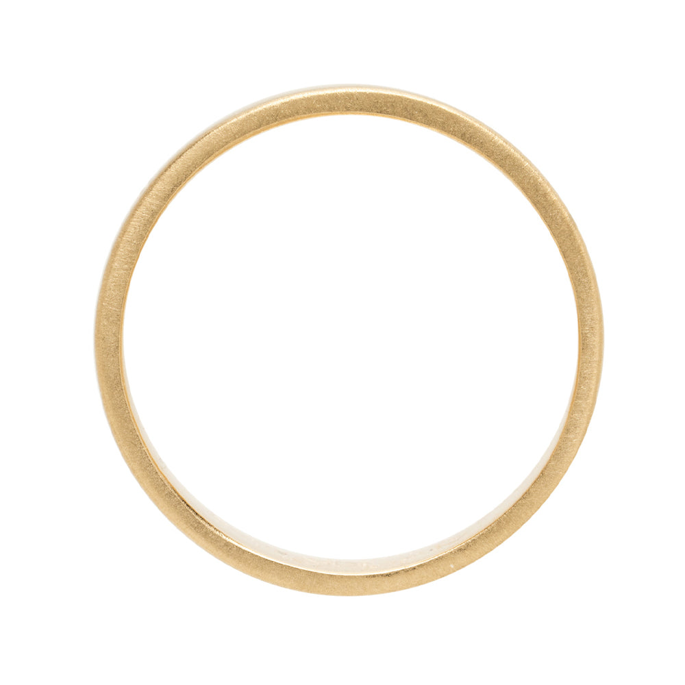 Smooth Classic Band 6MM by SB-R12 gold band with matte and shiny smooth finish