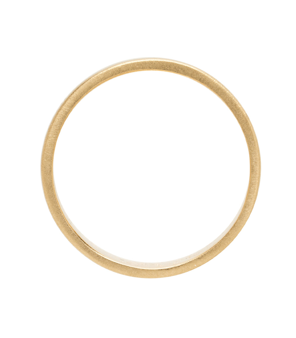 Smooth Classic Band 6MM by SB-R12 gold band with matte and shiny smooth finish