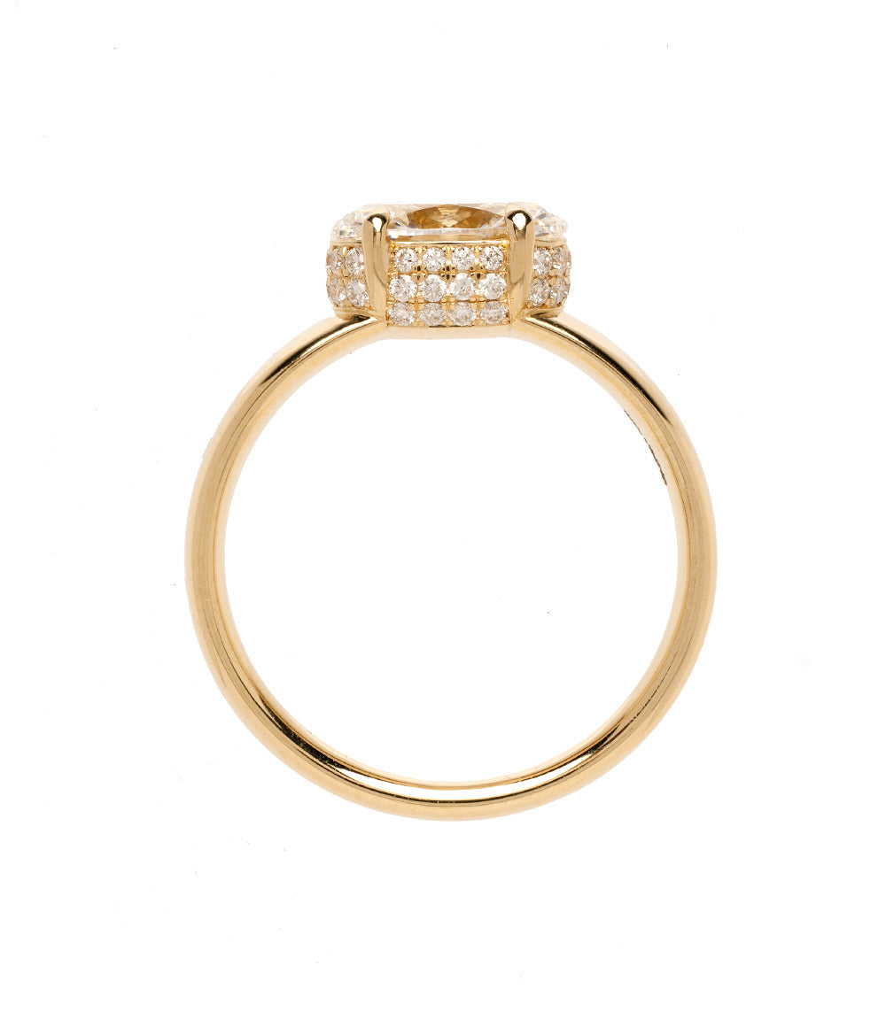 Ella Pinky Duo SK-R62-DUO diamond ring in gold with two stacked bands and clear stone sparkle