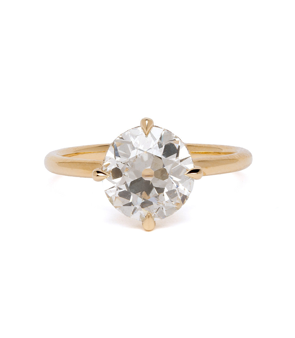 Billie SK-R94-ND-RD-OEC-CD-2.26 ring, gold band with a round diamond solitaire centerpiece