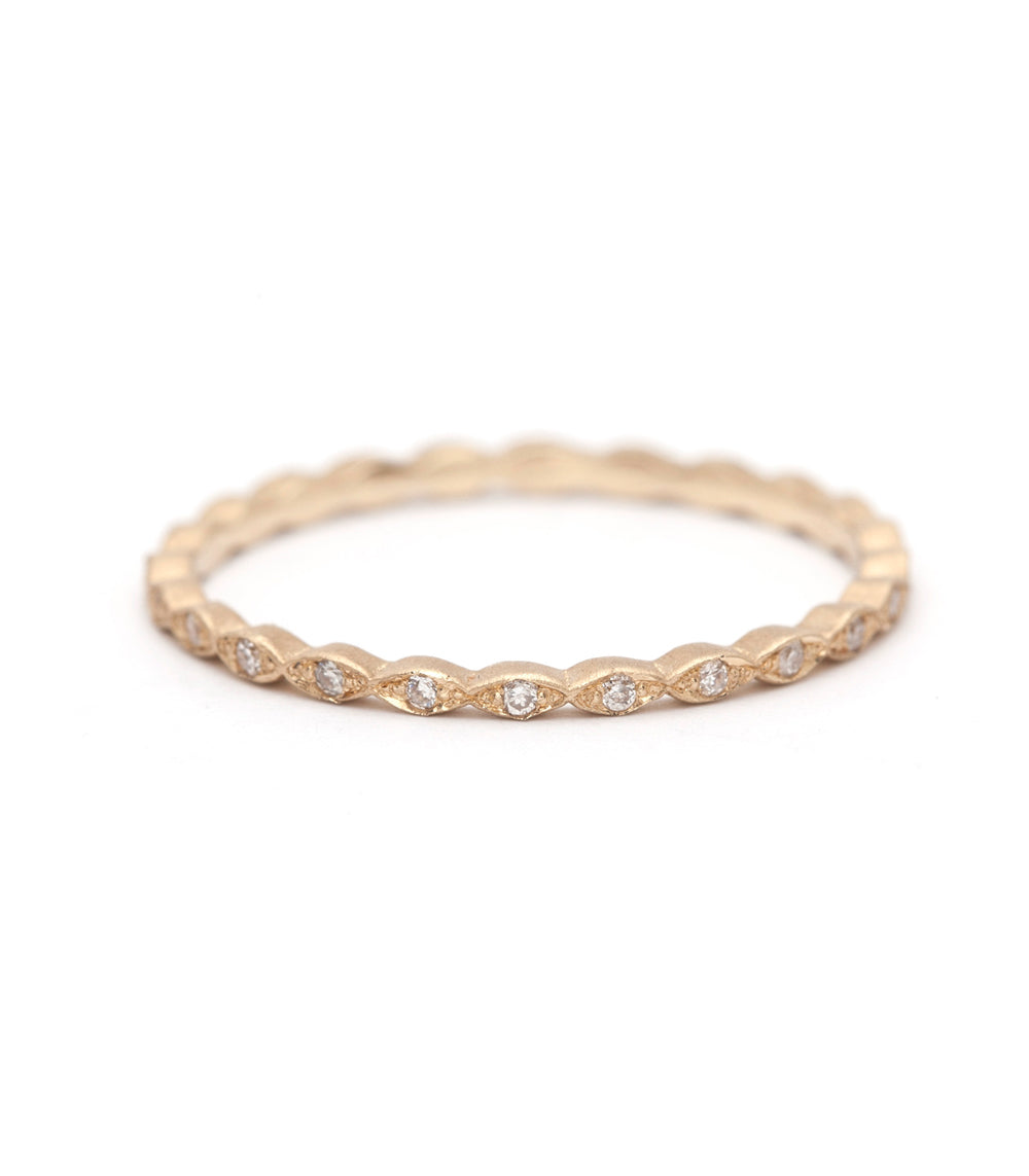 Petite Marquise by AL-R11-P band in 14K yellow gold with marquise-cut diamonds and shiny finish