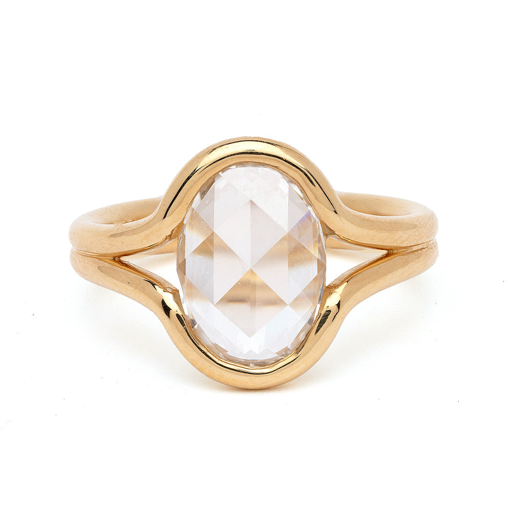 Onda by SK-R114-LGD-ORC-1.97 engagement ring in gold with oval clear center stone setting