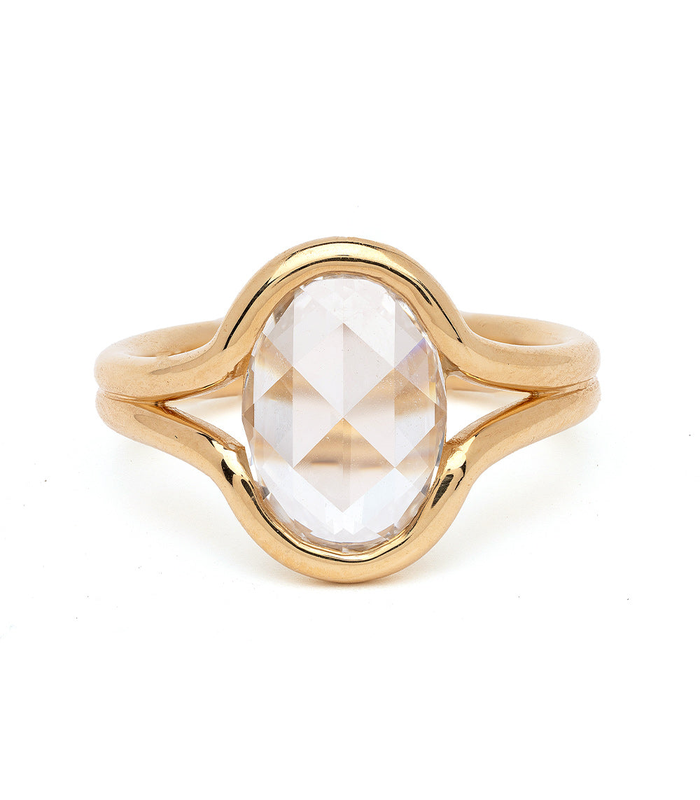 Onda by SK-R114-LGD-ORC-1.97 engagement ring in gold with oval clear center stone setting