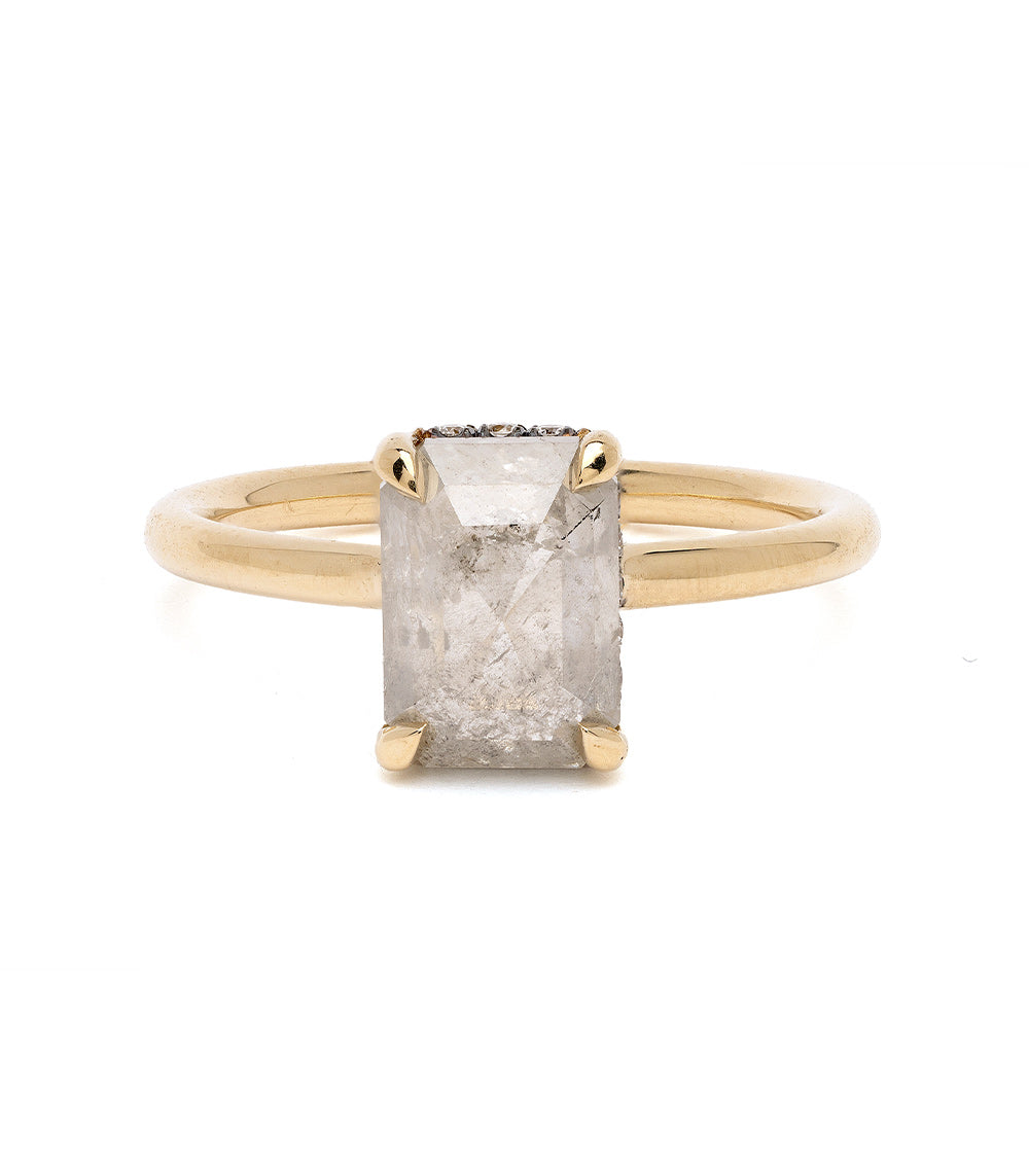 Billie by SK-R94-NS-SP-RecRC-2.36 gold engagement ring with a rectangular clear stone setting