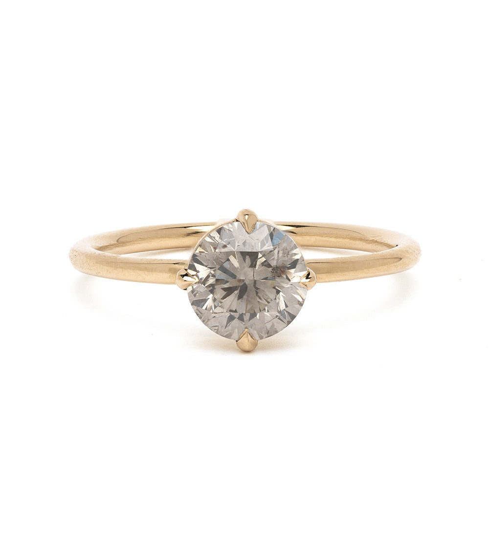Kate SK-R31-SP-RB-1.30 gold engagement ring with round solitaire diamond—understated unique engagement ring