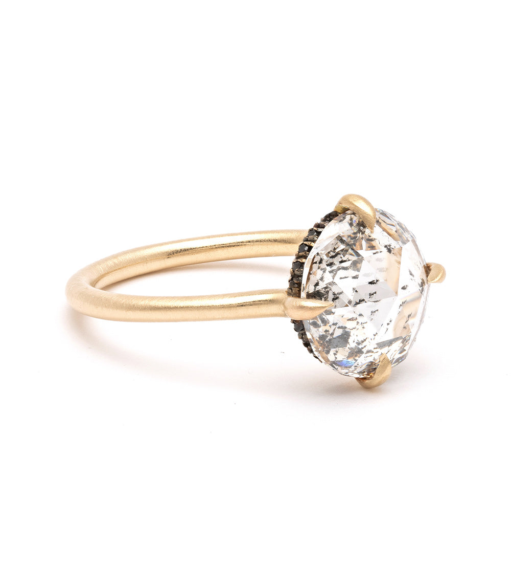 Billie SK-R94-RC-SP-LG gold engagement ring with a clear princess-cut diamond and halo detailing