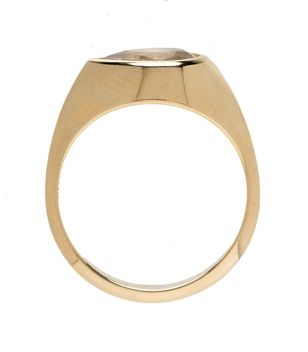 Tristan SK-R113-PC-WS-1.84 gold band ring with a faceted stone set at the top