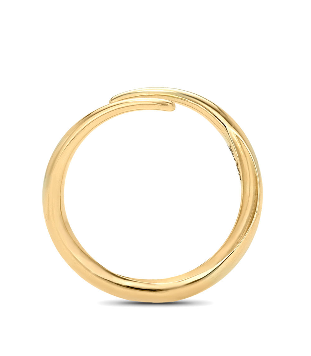 Single Coil Yellow Gold Wedding Band For Unique Engagement Rings Orbit Single Coil 1