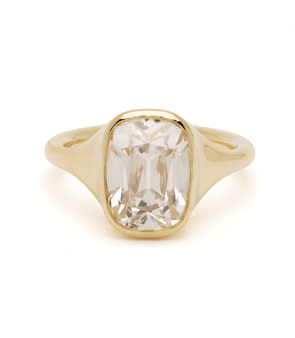 Isolde SK-R121-LGD-OMC-3.78 unique engagement ring in gold with lab grown diamond center stone