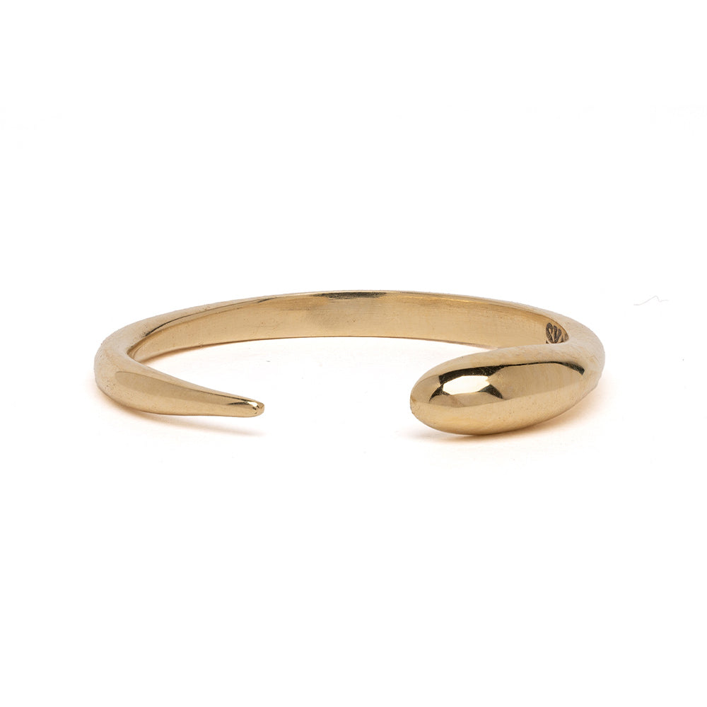 Comet Band NB-R1 matte yellow gold band ring with sleek profile and subtle shine.
